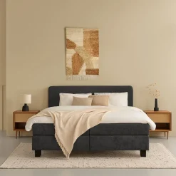 Bed Bilbao Donkergrijs - 160x200 cm