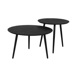 Bijzettafel Avignon Zwart - set 2 stuks