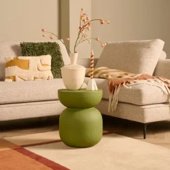 Bijzettafel Bregenz Groen - Ø 35 cm