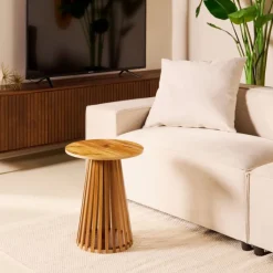 Bijzettafel Chiel Naturel - Ø 40 cm