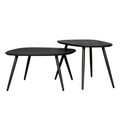 Bijzettafel Comporta Zwart - set 2 stuks