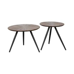 Bijzettafel Corse Bruin - set 2 stuks