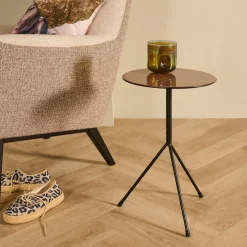 Bijzettafel Coup Bruin - Ø 30 cm