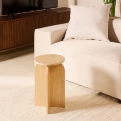 Bijzettafel Laila Naturel - Ø 45 cm