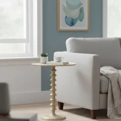 Bijzettafel Marty Beige - Ø 50 cm