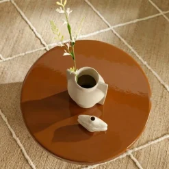 Bijzettafel Valence Bruin - Ø 30 cm