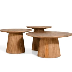 Bijzettafel Viktor Lichtbruin - Ø 50 cm