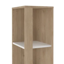 Boekenkast Bram Eiken / Wit - 41x205x35 cm