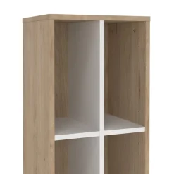Boekenkast Bram Eiken / Wit - 41x205x35 cm