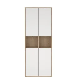 Boekenkast Bram Eiken / Wit - 80x205x35 cm