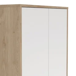 Boekenkast Bram Eiken / Wit - 80x205x35 cm