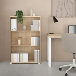 Boekenkast Bram Eiken - 80x124x35 cm