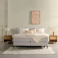 Boxspring Madrid Lichtgrijs - 180x200 cm