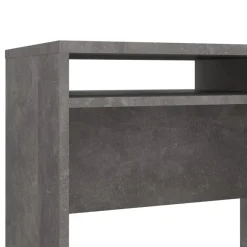 Bureau Boston Beton / Hoogglans Wit - 111x78x49 cm