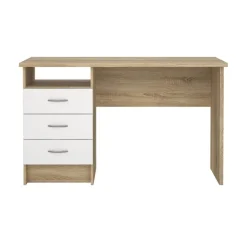 Bureau Boston Eiken / Wit - 121x73x49 cm
