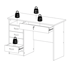 Bureau Boston Eiken - 110x76x49 cm