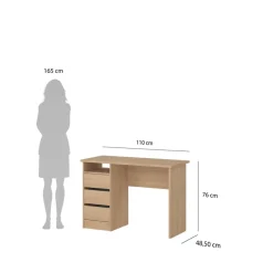 Bureau Boston Eiken - 110x76x49 cm