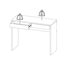 Bureau Boston Eiken - 101x77x40 cm