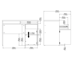 Bureau Boston Eiken - 111x78x49 cm