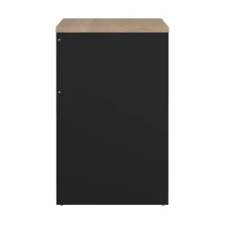 Bureau Boston Eiken / Zwart - 131x77x49 cm