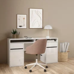 Bureau Boston Hoogglans Wit - 149x78x49 cm