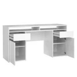 Bureau Boston Hoogglans Wit - 149x78x49 cm