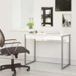 Bureau Boston Hoogglans Wit - 102x77x40 cm