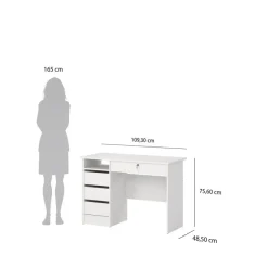 Bureau Boston Wit - 110x76x49 cm