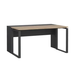 Bureau Bram Donkergrijs / Eiken - 150x76x60 / 150x76x40 cm