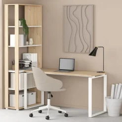 Bureau Bram Eiken / Wit - 150x76x60 cm