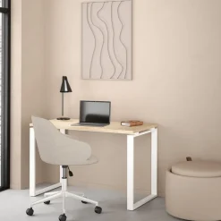 Bureau Bram Eiken / Wit - 120x76x60 cm