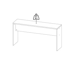Bureau Bram Uitbreiding Wit - 150x76x40 cm