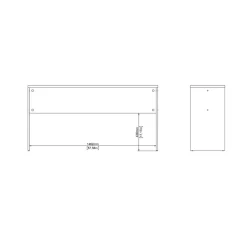 Bureau Bram Uitbreiding Wit - 150x76x40 cm