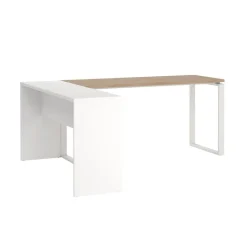 Bureau Bram Wit / Eiken - 150x76x60 / 150x76x40 cm