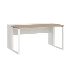 Bureau Bram Wit / Eiken - 150x76x60 / 150x76x40 cm