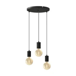 Calex Hanglamp Retro Zwart - 3 x E27 - Ø 40 cm