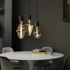 Calex Hanglamp Retro Zwart - 3 x E27 - Ø 40 cm