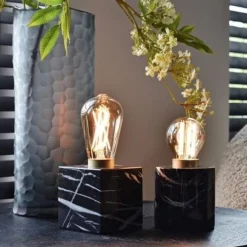 Calex Tafellamp Zwart - E27 - 9x9 cm