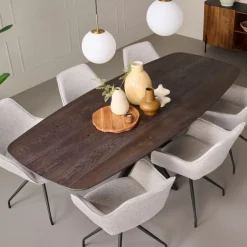 Draaibare Eetkamerstoel Halfweg Grijs