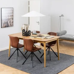 Draaibare Eetkamerstoel Isak Cognac