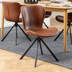 Draaibare Eetkamerstoel Isak Cognac