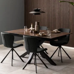 Draaibare Eetkamerstoel Isak Donkergrijs