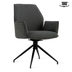 Draaibare Eetkamerstoel Jerrel Antraciet