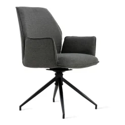 Draaibare Eetkamerstoel Jerrel Antraciet