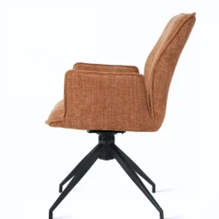 Draaibare Eetkamerstoel Jerrel Roestbruin