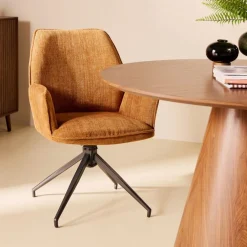 Draaibare Eetkamerstoel Jerrel Roestbruin