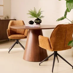 Draaibare Eetkamerstoel Jerrel Roestbruin