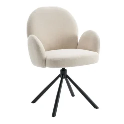 Draaibare Eetkamerstoel Moon Crème