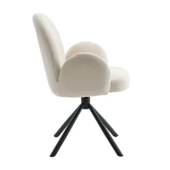 Draaibare Eetkamerstoel Moon Crème