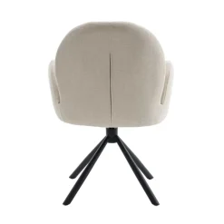 Draaibare Eetkamerstoel Moon Crème